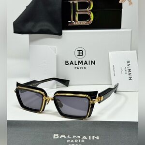 NEW BALMAIN ADMIRABLE BPS-130A BLACK 52-20-145 UNISEX SUNGLASSES AUTHENTIC
